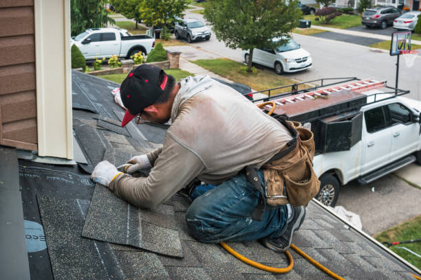 Professional Roofing technician working in Callao, VA